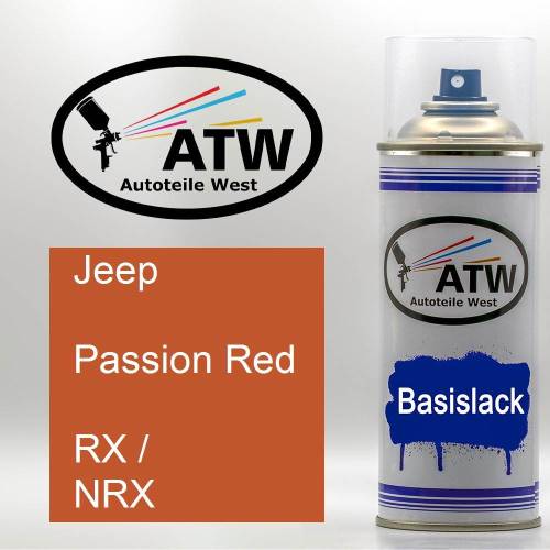 Jeep, Passion Red, RX / NRX: 400ml Sprühdose, von ATW Autoteile West.